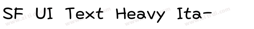 SF UI Text Heavy Ita字体转换